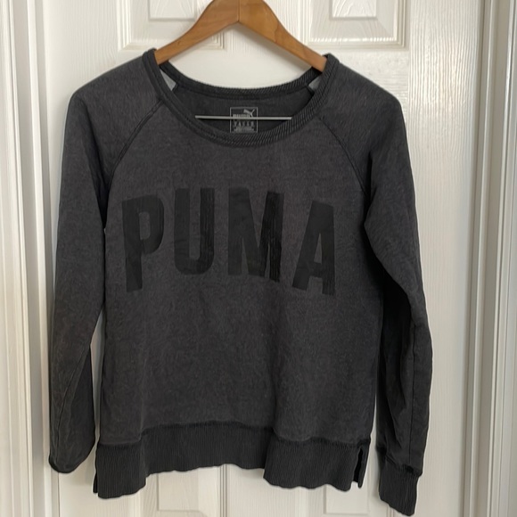 Puma Gray Oversized Pullover Sweatshirt Sz S EUC - Picture 1 of 4